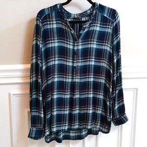 Lucky flannel long sleeve top